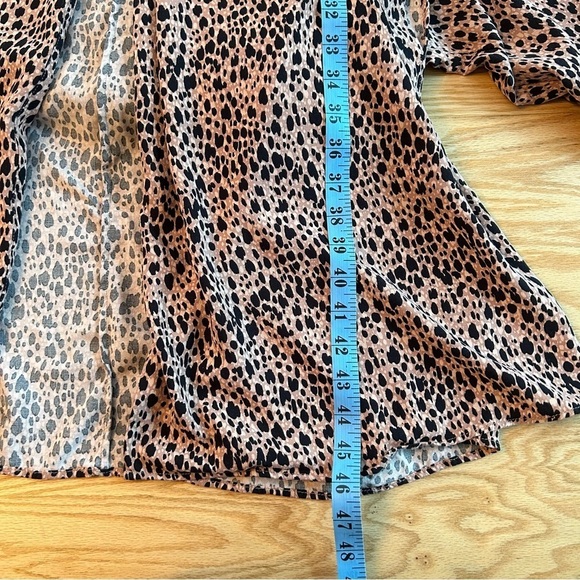 Free People Daria Oversized Leopard Shirt Dress Duster Animal Print XS - Picture 11 of 12